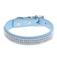 Leather Pet Collar Rhinestone Necklace Cat Puppy Dog Collar for Small Medium Dog Adjustable Dog Training Collar Accessories