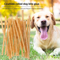 20pcs Dog Molar Chew Sticks Puppy Teeth Clean Stick Cowhide Safety Pets Cleaning Teeth Toys Treats for Cat Dog Puppy Accessories