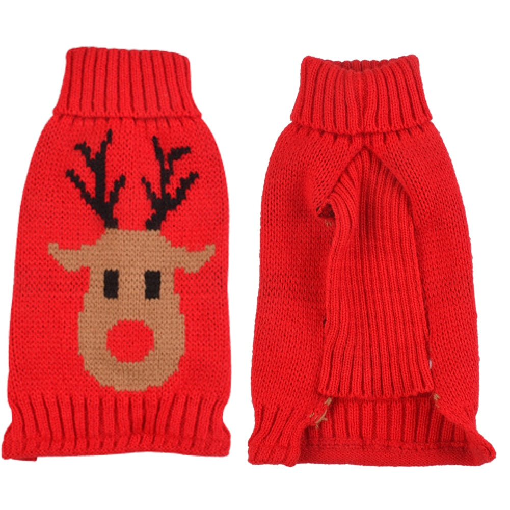 S/M/L/XL Pet Christmas Dog Kniiting Sweatshirt Pajamas Puppy Pet Cat Dog Sweater Knitted Coat Apparel Christmas Clothes