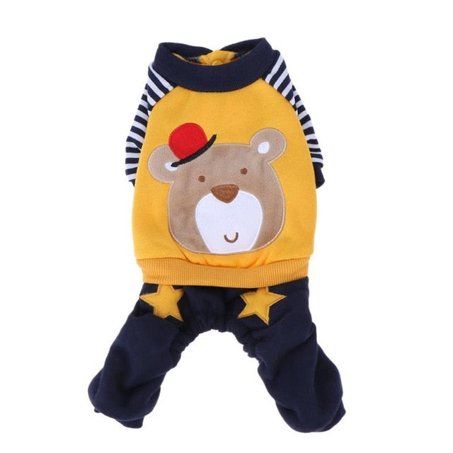 Winter Pet Dog Clothes for Small Dog Costume Cartoon Animal Printing Puppy Cats Dog Jacket Coat Animal Pet Supplies XXS-L