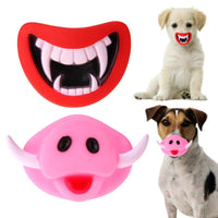 Cute Halloween Teeth Pig Nose Pet Dog Giggle Squeaky Chew Toys Dogs Cats Toy Pets Goods Supplies Accessories E5M1