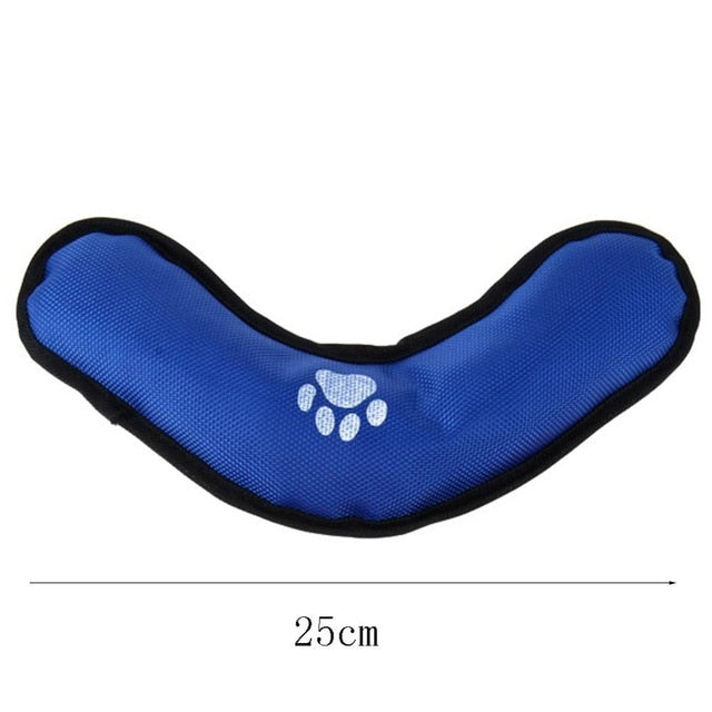 Dog Outdoor Training Chew Squeak Toy Fetch Flying Discs Sound Chew Tooth Resistant Oxford Cloth Pet Soft Biting Pet Toy