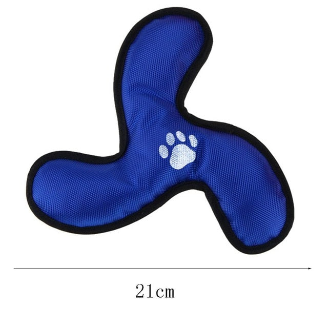 Dog Outdoor Training Chew Squeak Toy Fetch Flying Discs Sound Chew Tooth Resistant Oxford Cloth Pet Soft Biting Pet Toy