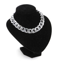 Chain Collar Golden Silvery Necklace