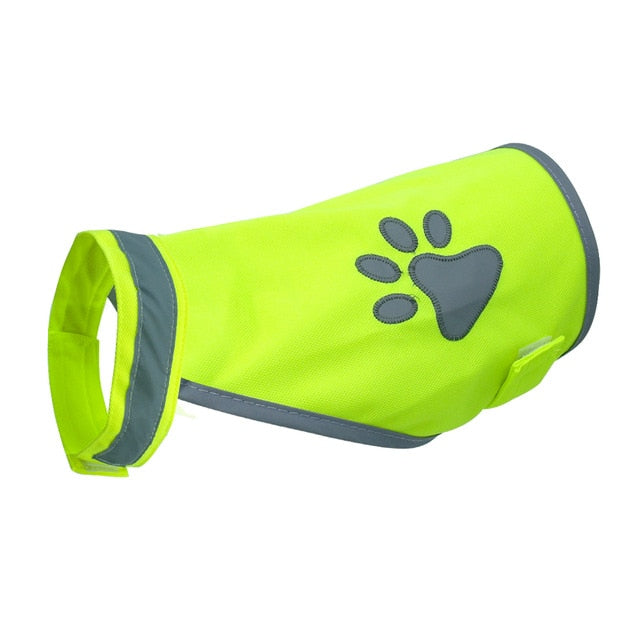 Reflective Dog Vest Clothes High Visibility Small Large Dogs Safety Vests Harness For Outdoor Hiking Walking With Paw