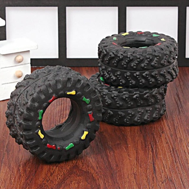 Dog Toys For Small Large Dogs Puppy Playing Training Squeaky Toy Tyre Treads Tough Pet Toys Pet Supplies Dog Juguetes Perro