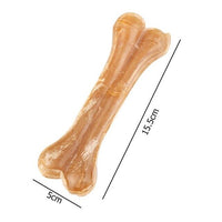 2pcs Pet Dog Chew Toys Cowhide Leather Bones Puppy Molar Teeth Clean Stick